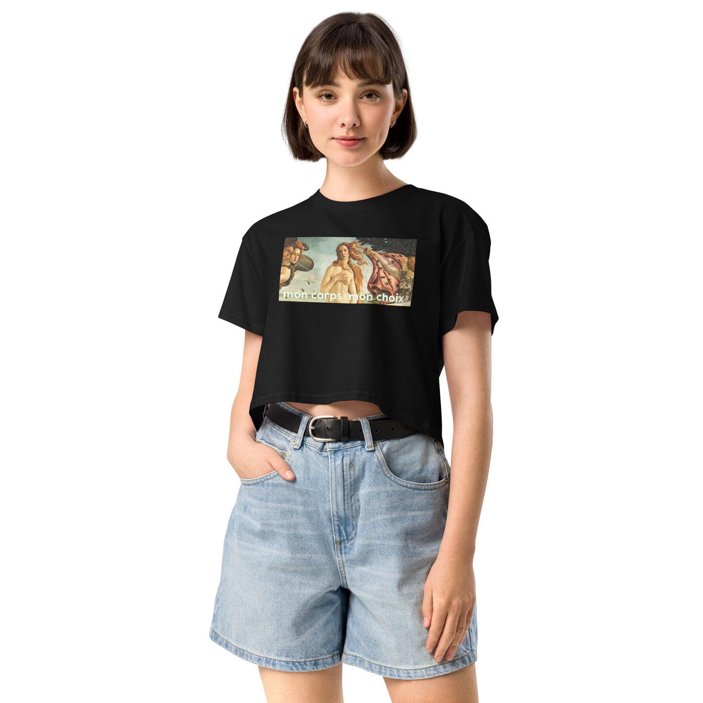CROP TOP MON CORPS. NOIR
