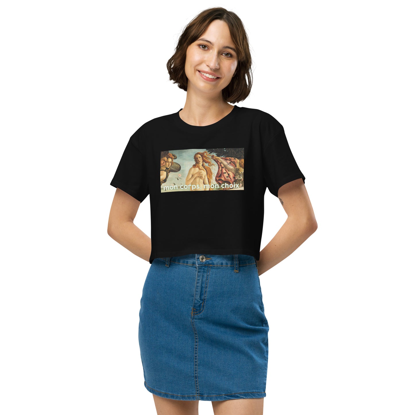 CROP TOP MON CORPS. NOIR