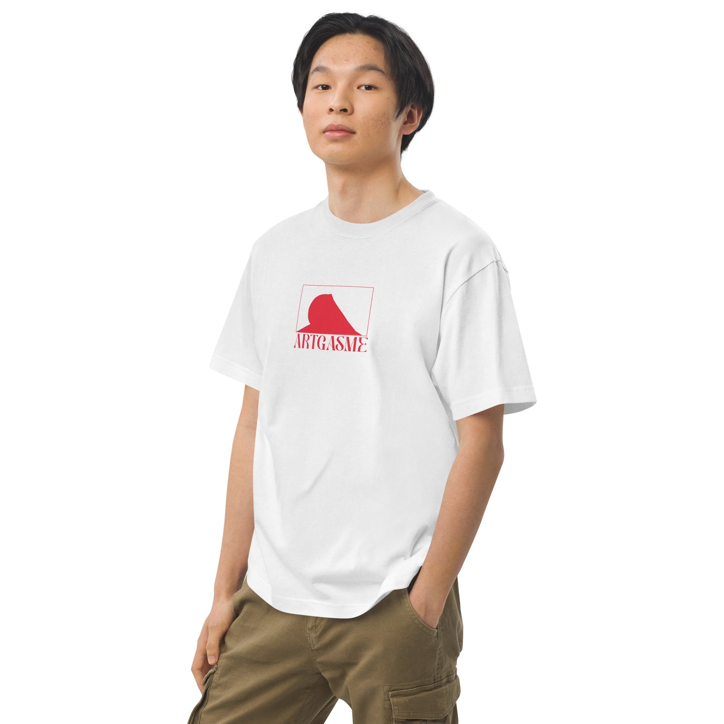 ARTGASME ROUGE TSHIRT BLANC