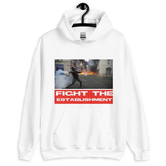 HOODIE FIGHT BLANC