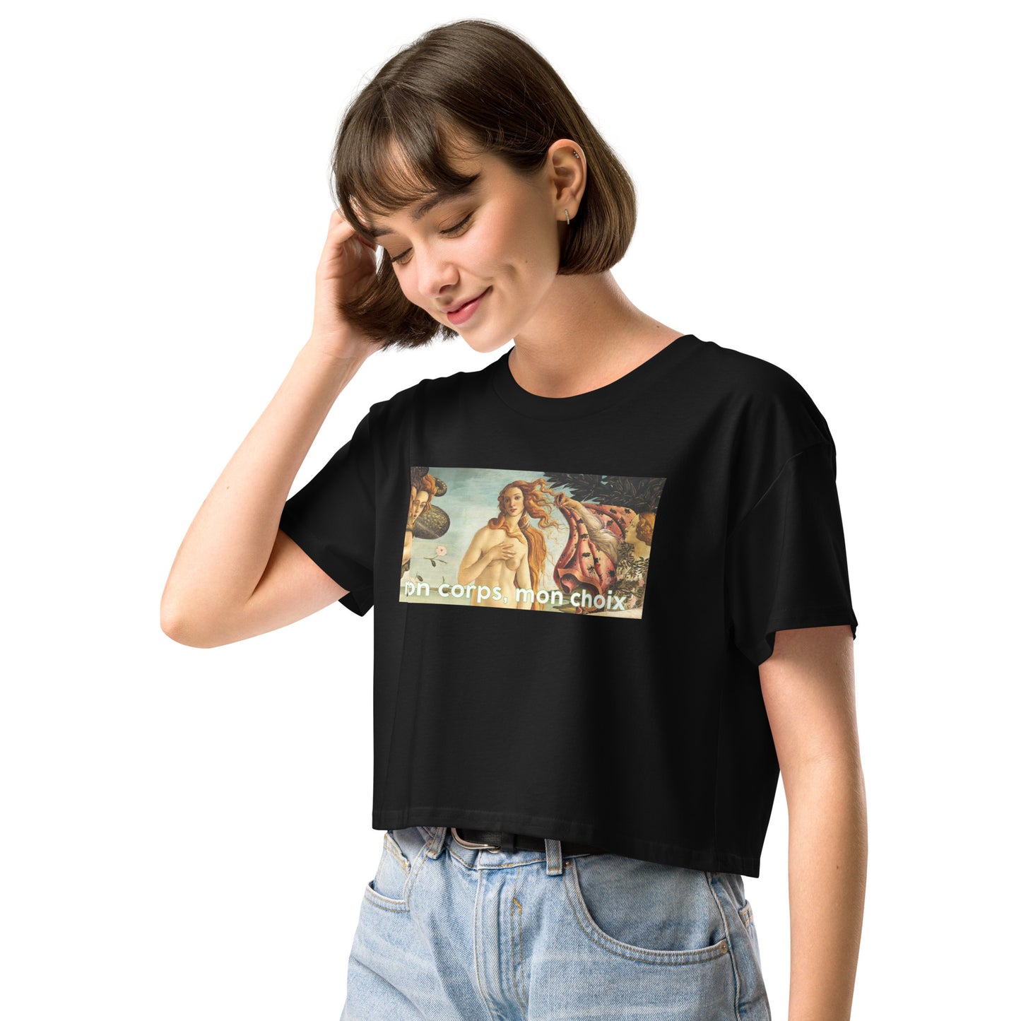 CROP TOP MON CORPS. NOIR