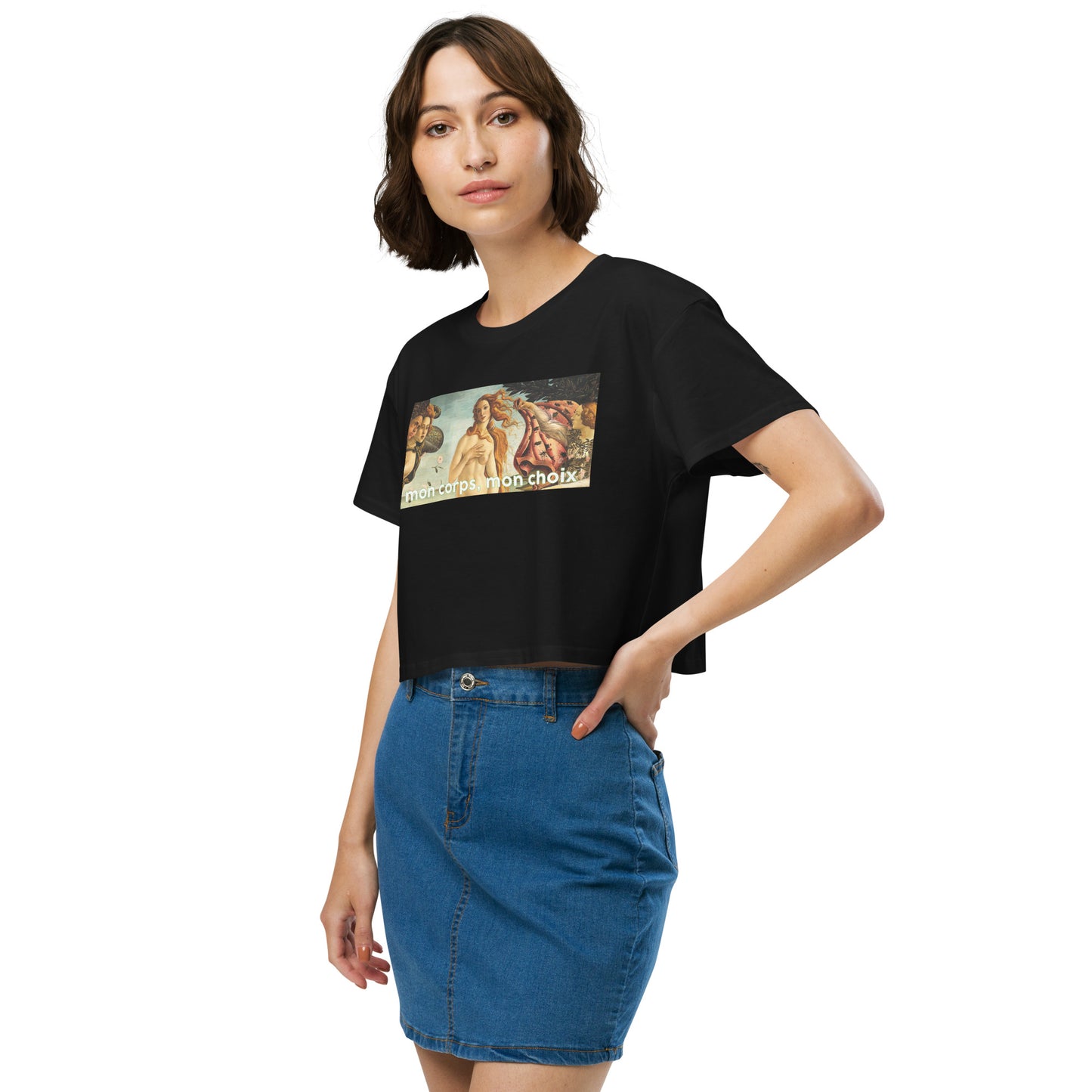 CROP TOP MON CORPS. NOIR
