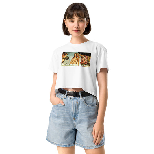 CROP TOP MON CORPS. BLANC