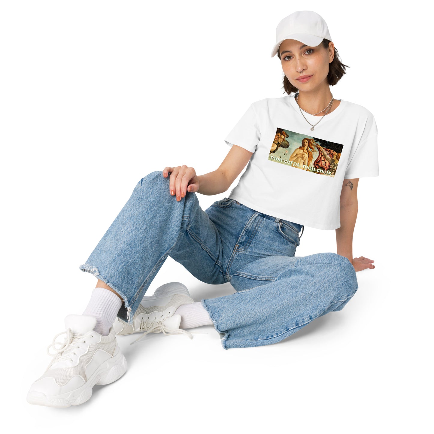 CROP TOP MON CORPS. BLANC