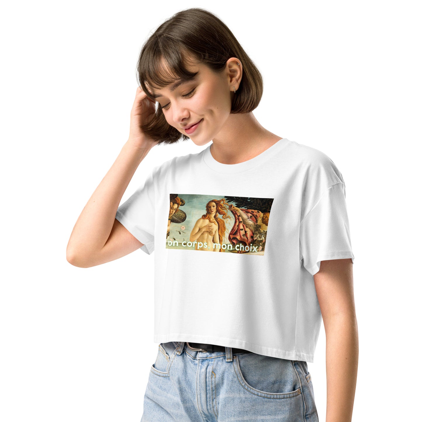 CROP TOP MON CORPS. BLANC