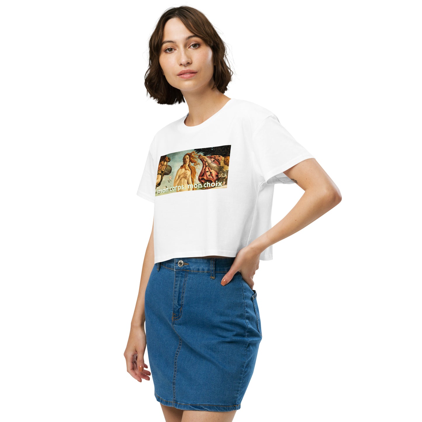 CROP TOP MON CORPS. BLANC