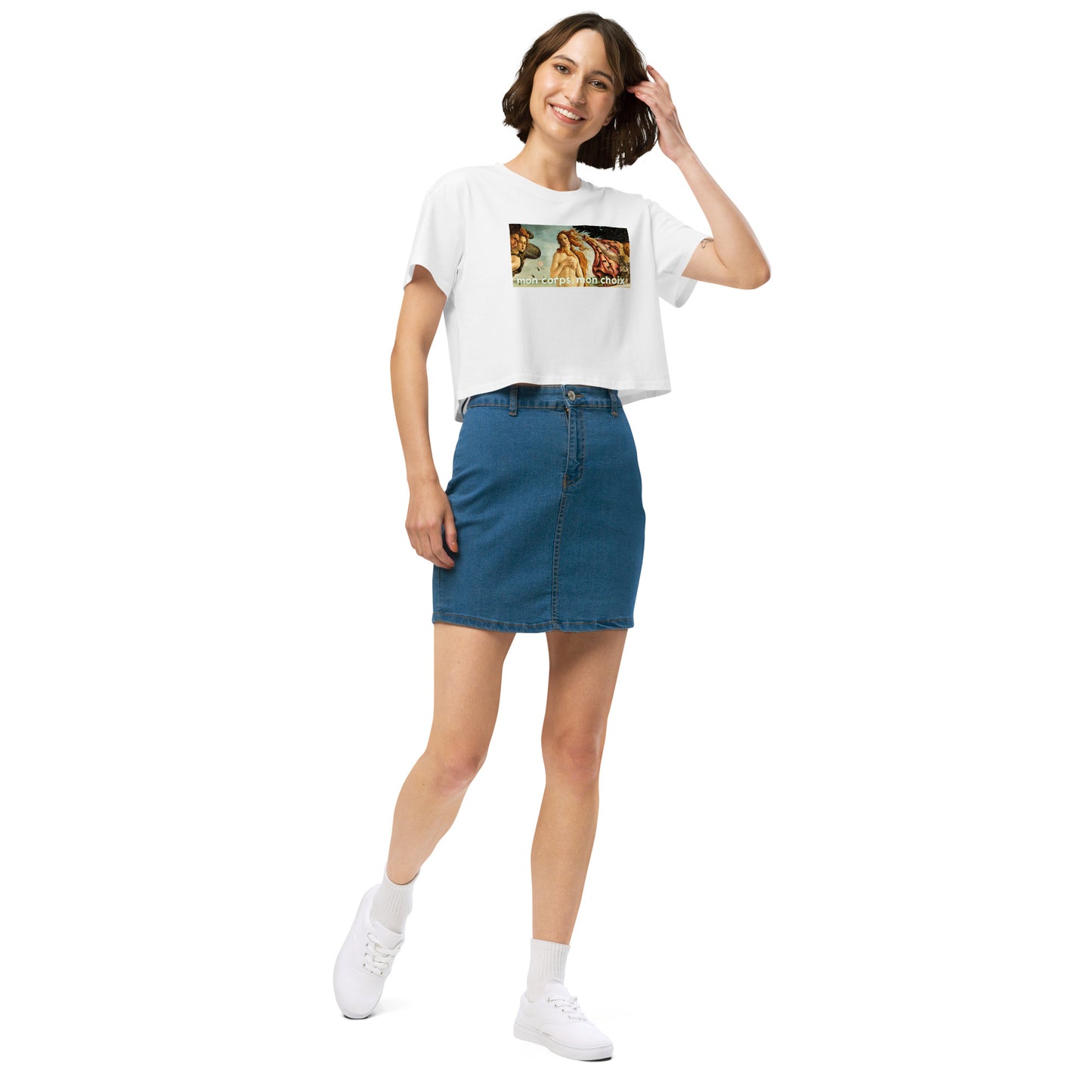 CROP TOP MON CORPS. BLANC